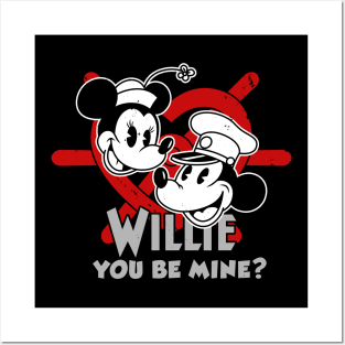 Steamboat Willie Retro Vintage Valentine Funny Meme Posters and Art